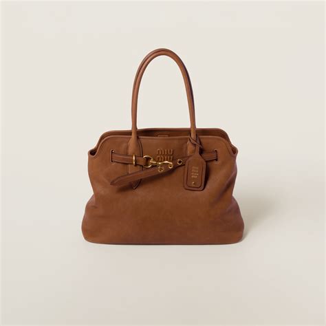 Miu Miu Leather Aventure Shoulder Bag .